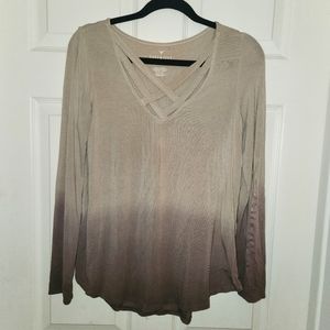 Aeropostale long sleeve blouse multi color